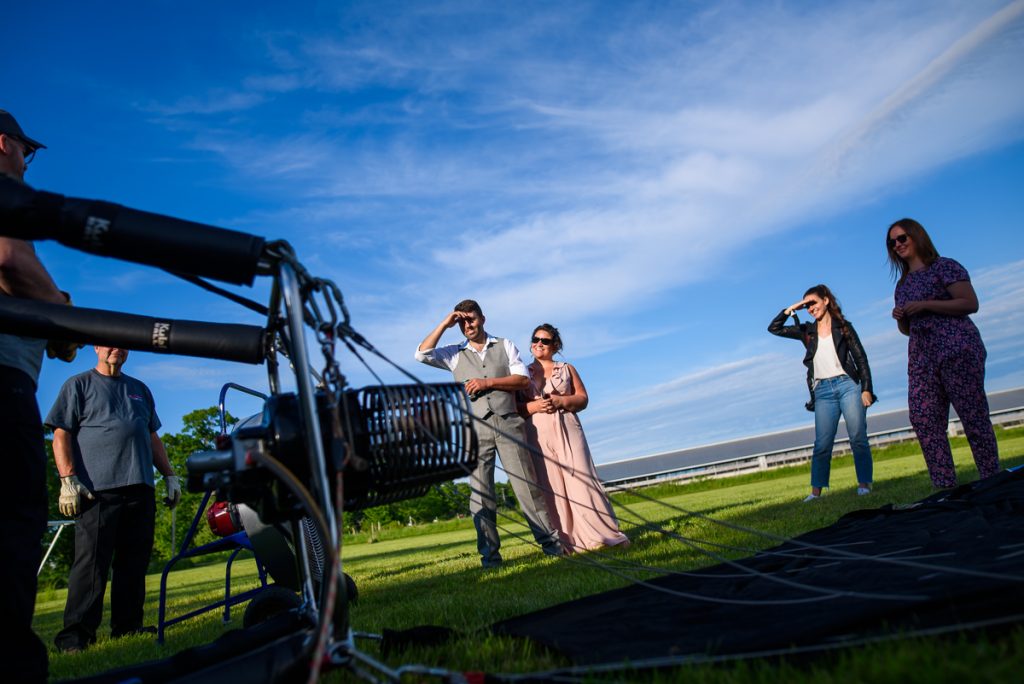 hot air balloon wedding